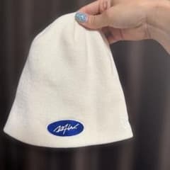 NEW ERA×ダブルティーコラボ ニット帽 ビーニー ホワイト ブルーのサムネイル