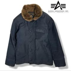 ALPHA｜N-1デッキジャケットLネイビーアルファミリタリー - メルカリ