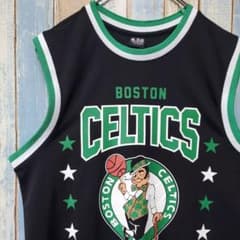 セルティックス　ゲームシャツ&キャップ　bboy 869☆NBAセルティックス☆バスケゲームシャツ☆ロゴプリント☆Sサイズ