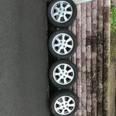 イチチマン様専用　155/65r14 ダイハツ14インチアルミホイールセットのサムネイル