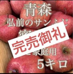 青森　りんご　蜜入　サンふじ　5キロのサムネイル