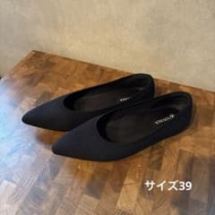 VIVAIA ニットフラットシューズ39黒 - メルカリ