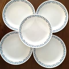 CORELLE ディナープレート 5枚セット カフェ柄　直径約26cmのサムネイル