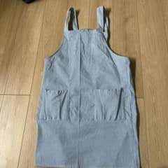 2着セットストライプ柄 エプロン ブルー系、花柄のサムネイル