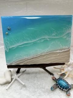 海 レジンアート サイズA5 NO.117315 壁掛け金具必要の時はコメントへ 海 レジンアート サイズA5 NO.117315 壁掛け金具必要の時はコメントへ
