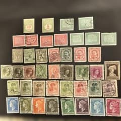 ヴィンテージ！ルクセンブルク 使用済切手 43枚セット 1910年代～50