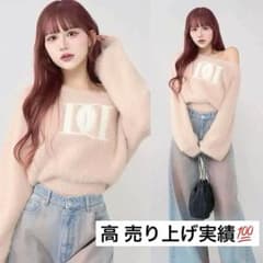 DDロゴワンショルニットトップス ダーリッチ darich 黒 ダーリッチ Darich DDロゴワンショルニットトップス （ブラック