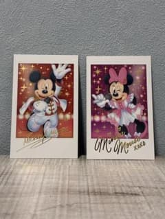 ディズニーキャラポトレ箔押しサイン入り ミッキーマウス ミニーマウス