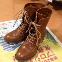 レトロ風♡2way!!ブラウンショートブーツのサムネイル