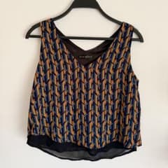 【美品】GORGE セットアップ ノースリーブチュニック&ワイドパンツ幾何学模様のサムネイル