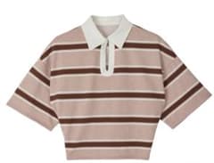 WAIST MARK RUGGER SHIRT TOP ピンク - メルカリ