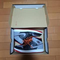 AIR JORDAN 1 MID ブラック/セメントグレー/ファイアレッド7.5 - メルカリ