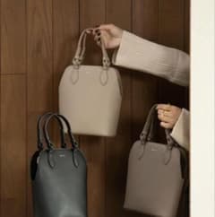 Amiur narrow double handle bag brownのサムネイル