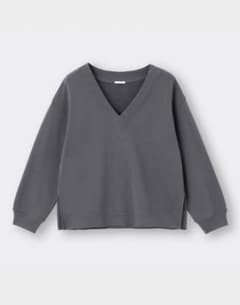 GU グレー Vネック トレーナー Lサイズのサムネイル