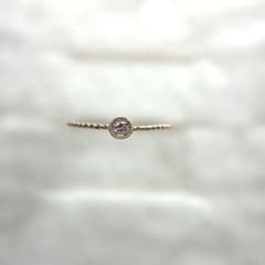 K18PG ピンクダイヤリング 0.03ct ＃11 - メルカリ