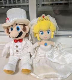 マリオ ピーチ ウェディングぬいぐるみセット - メルカリ