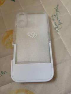 透明 iPhoneケース ハートロゴ スタンド付きのサムネイル