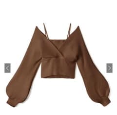 バックリボンニットトップスのサムネイル