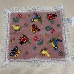 近沢レース フェイラー コラボ タオルハンカチ ハイジ ピンク 新品未