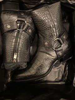Saint laurent ハーネスリングブーツ クロコ 41 - メルカリ