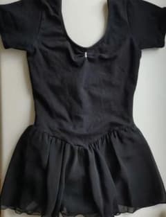 子供　キッズ　バレエレオタード　シフォンスカート　黒　3XL(140)のサムネイル