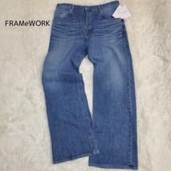 【未使用級】FRAMeWORK ブーツカットデニム Lサイズ 現行 レディース 未使用級】FRAMeWORK ブーツカットデニム Lサイズ 現行 レディース