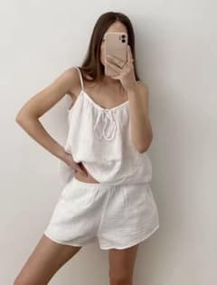cotton100 ホワイトルームウェアセットのサムネイル