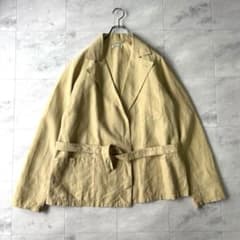 名品図鑑】AURALEE WASHED LINEN BELTED JACKET - メルカリ