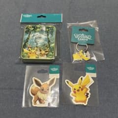 ポケパークカントー ピカチュウ イーブイ フレークシール キーホルダー