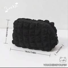SHEIN シーイン ポコポコデザイン 黒 ポーチのサムネイル