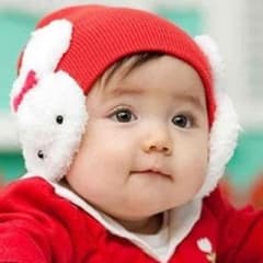 新品未使用☆Babyニット帽 うさ耳×ピンクのサムネイル