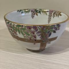 新品未使用品 桑野睦子 桑野むつ子 茶碗 京都御所 御所の花十二ヶ月セット 未使用・美品】桑野むつ子 御所の花 十二ヶ月 5月 藤 お抹茶茶碗
