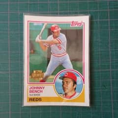 ジョニー・ベンチ／”球団創立150周年” ボブルヘッド人形 (2019／レッズ） ジョニーベンチ1983Toppsシンシナティレッズ #60 復刻カード - メルカリ