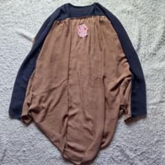 OKIRAKU ドルマンスリーブバイカラーカーディガン ボレロ