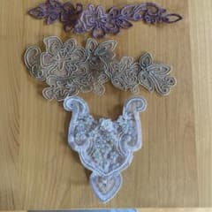 ビーズ、刺繍ワッペン 3点セットのサムネイル