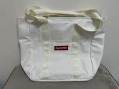 Supreme ボックスロゴ キャンバストートバッグ ホワイト - メルカリ