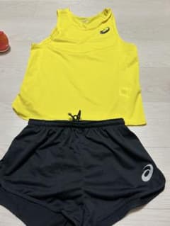 asics ランニングウェア Sサイズ イエロー/ブラック160のサムネイル