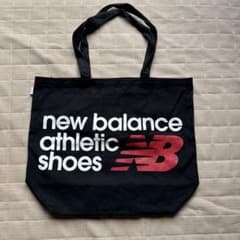 【New Balance】キャンバストートバッグ ブラック 大容量 内ポケット付のサムネイル