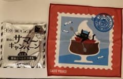 カフェベローチェ 40周年 黒ねこハンドタオルのサムネイル