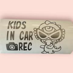 新品ヒスミニKIDS IN CAR RECステッカー恐竜シルバー車用品 - メルカリ