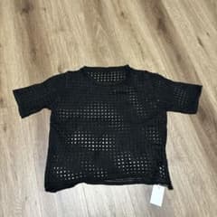 MAISON BREEZE メッシュデザイン ブラック Tシャツのサムネイル