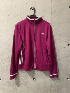 adidas ピンク ジャージジャケット　レディース Lサイズのサムネイル