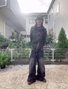 ブラック　バギーデニムのサムネイル