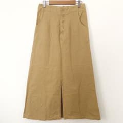 Urban Research Wide Pants, Elastic Waistband at Back, Front Button, Camel, Size M