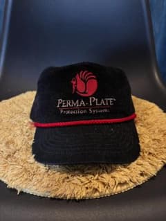 【希少】ヴィンテージ 企業ロゴ コーデュロイ キャップ Perma-Plateのサムネイル