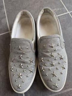 JIMMY CHOO シルバー スタースタッズ スリッポン 43 - メルカリ