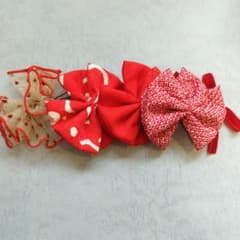 ふんわり リボン 鹿の子 ヘッドドレス 七五三 髪飾り チュール 905