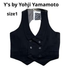 ヨウジヤマモトS’YTEのダブルブレストジャケットベスト　美品 超希少 ヨウジヤマモト vintage ダブルブレスト ベスト ジレ アシメン