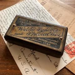 1890s広告入ペーパーウェイト／アメリカ／Antique／アドバタイジング 1890s広告入ペーパーウェイト／アメリカ／Antique／アドバタイジング