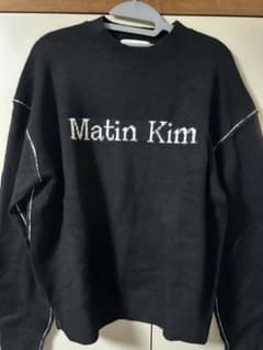Matin Kim ロゴニット ブラック